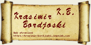 Krasimir Borđoški vizit kartica